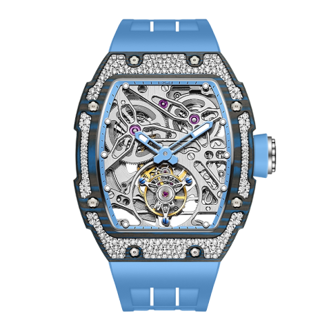 1901-3 Crystal Bezel Automatic Blue - Blu