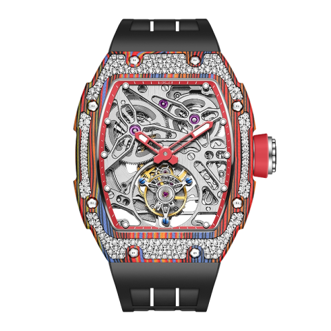 1901-3 Crystal Bezel Automatic Red - Rosso