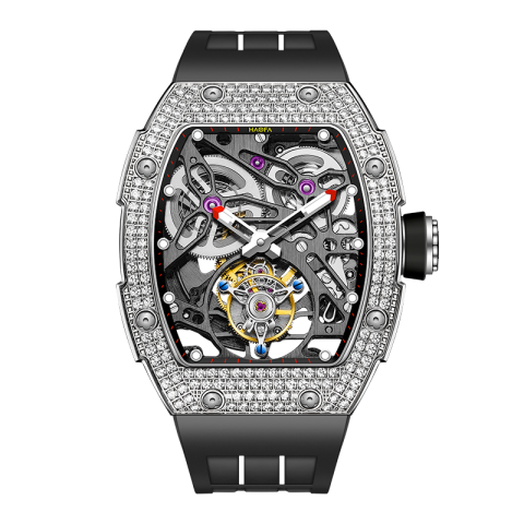 1901-S Automatic Tourbillon Double Spring Black - Nero