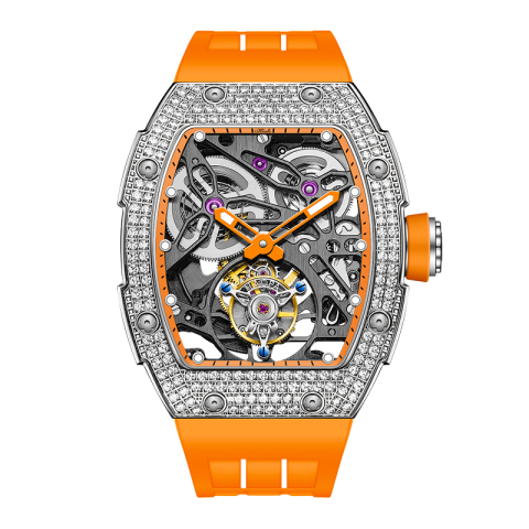 1901-S Automatic Tourbillon Double Spring Orange - Arancio