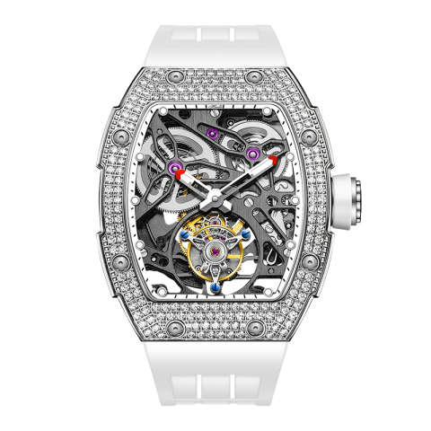 1901-S Automatic Tourbillon Double Spring White - Bianco