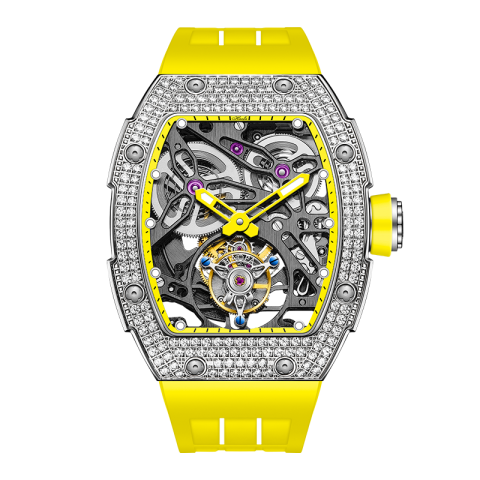 1901-S Automatic Tourbillon Double Spring Yellow - Giallo