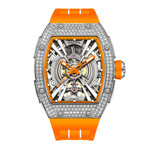 1907S Automatic Crystal Bezel Orange - Arancio