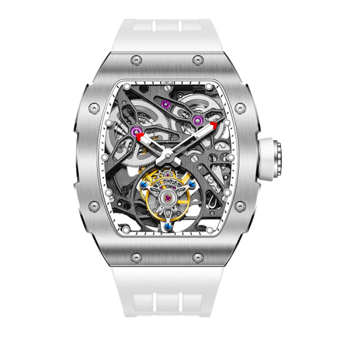 1908 Automatic Tourbillon Double Spring White - Bianco