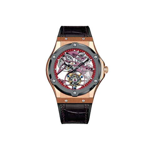 1916 Double Barrel Tourbillon Red Black - Rosso