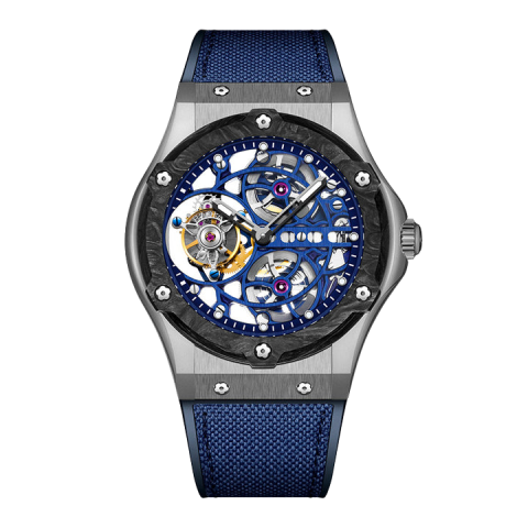 1918 Carbon Fiber Bezel Blue - Blu