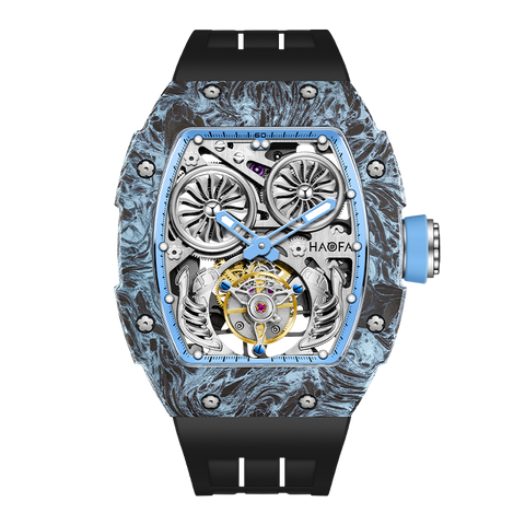 1922 Tourbillon Double Barrels Blue - Azzurro