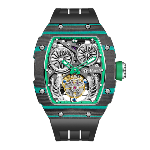 1922 Tourbillon Double Barrels Green - Verde