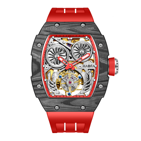 1922 Tourbillon Double Barrels Red Black - Rosso