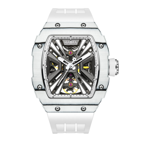 1929 Carbon Fiber Bezel White - Bianco